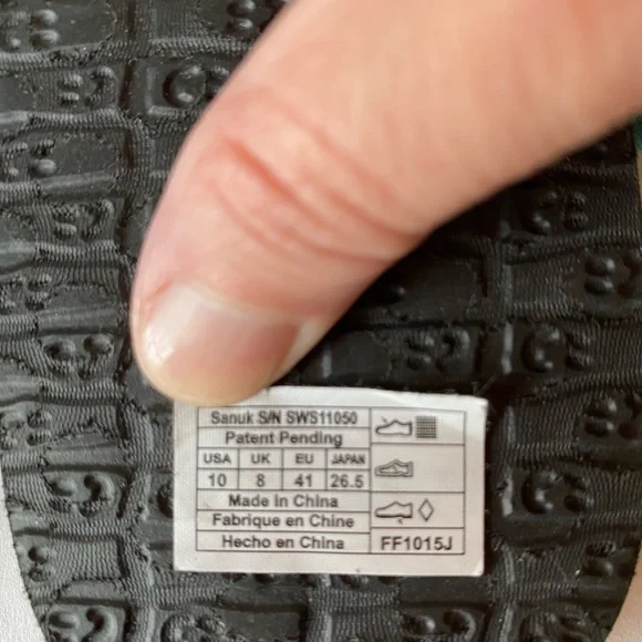 NWT Sanuk Yoga Triangle Sandals Turquoise Size 10 SW11050 - Picture 11 of 13